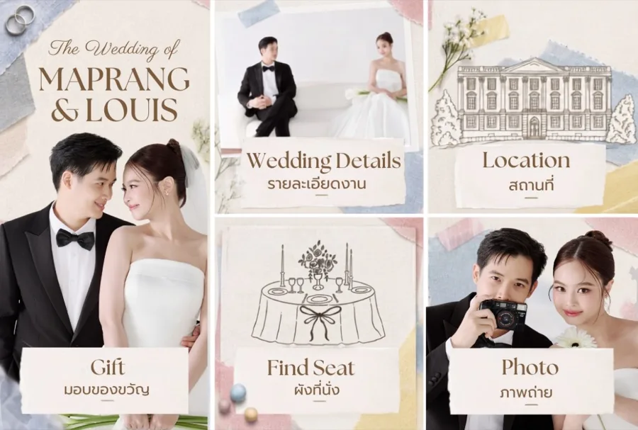 เมนูไลน์งานแต่ง Maprang & Louis